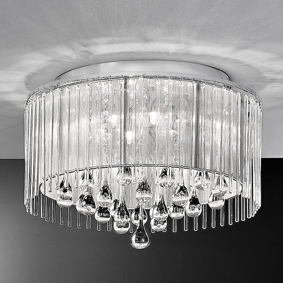 400mm 6 Light Flush Fitting in Chrome Finish (0194SPIFL21606)