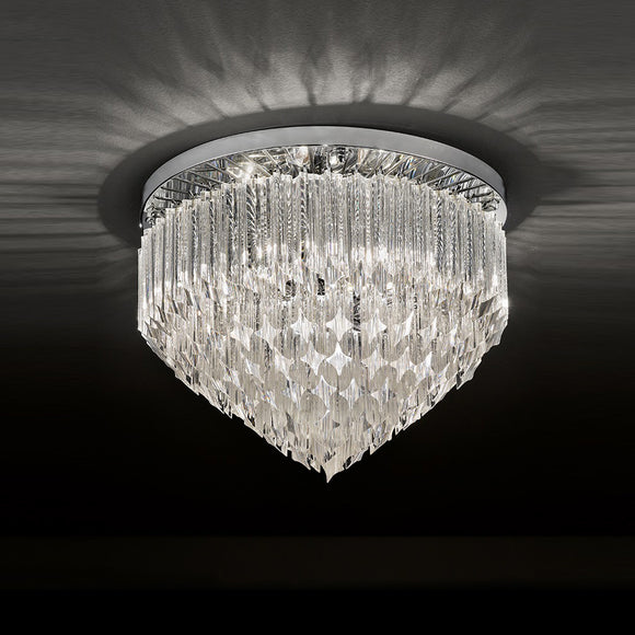 6 Light Luxury Italian Crystal Semi-Flush chandelier (0194VALSF6)