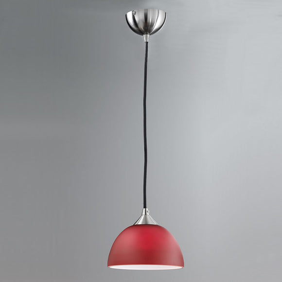 1 small pendant with Black Cord Suspension and deep Red Glass (0194VETFL22901933)