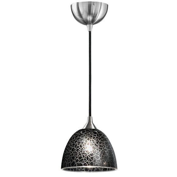 Black Cord Suspension comes with 180mm Black Crackle Effect Glass (0194VETFL22901952)