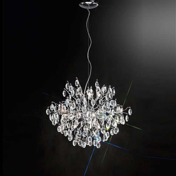 12 Light Round Pendant in Chrome (0194WIS232612)
