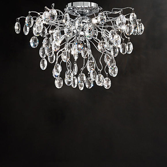 8 Light Flush Ceiling Fitting in Chrome (0194WISFL23268)