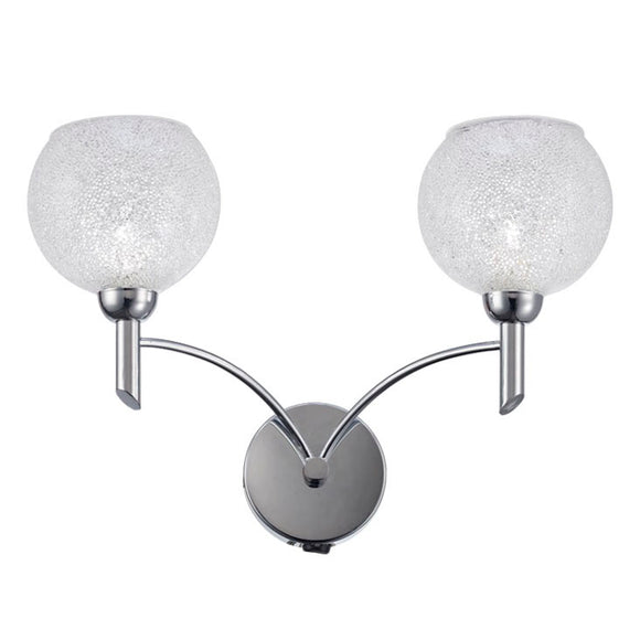 2 light Switched Wall Light  in Polished Chrome Finish (0194CHRFL23592)