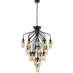 22 Light Amber glass chandelier (0194TAPFL242022346)