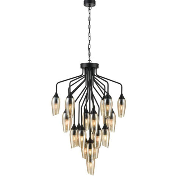 22 Light Amber glass chandelier (0194TAPFL242022346)