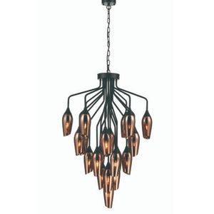22 Light Copper glass chandelier (0194TAPFL242022347)