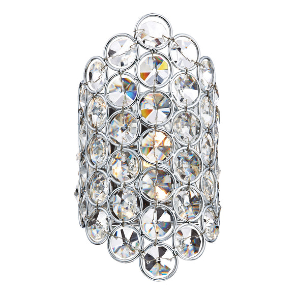 1 Light Wall Bracket Polished Chrome and Faceted Crystal (0183FRO0750)