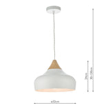 1 Light Pendant White (0183GAU0102)