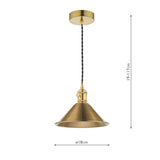 1 Light Pendant Natural Brass with Aged Brass Shade (0183HAD014001)