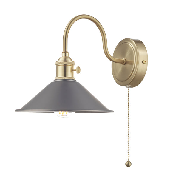 Wall Light Brass with Antique Pewter Shade (0183HAD074002)