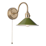 Wall Light Brass with Olive Green Shade (0183HAD074007)