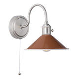 Wall Light Antique Chrome with Umber Shades (0183HAD076108)