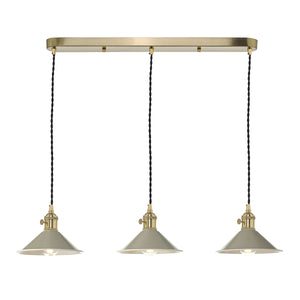 3 Light Brass Suspension with Cashmere Shades (0183HAD364006)