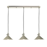 3 Light Antique Chrome Suspension with Cashmere Shades (0183HAD366106)