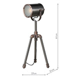Task Table Lamp Antique Silver and Copper (0183JAK4021)