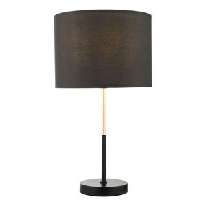 1 Light table lamp Black and copper complete with black shade (0183KEL4264)