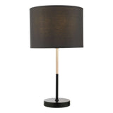 1 Light table lamp Black and copper complete with black shade (0183KEL4264)