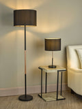 1 Light table lamp Black and copper complete with black shade (0183KEL4264)