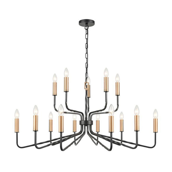 15 Light Chandelier with Twisted Metalwork in Dark Antique Bronze (0194KAS245515)