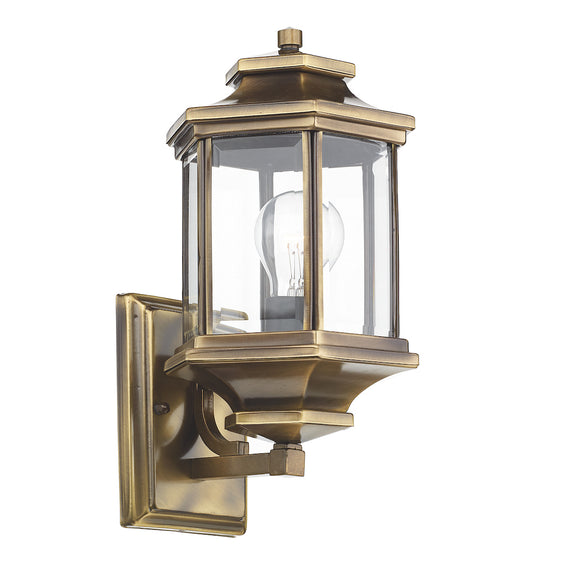 Outdoor Wall Light Antique Brass Glass IP44 (0183LAD1675)