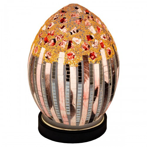 Mini Mosaic Glass Egg Lamp - Art Deco (1459MOSLM71AD)