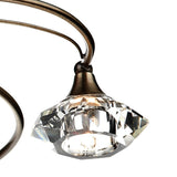 6 Light Semi Flush Antique Brass Crystal (0183LUT0675)
