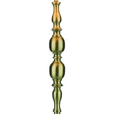 1 Light Floor lamp Antique Brass complete with Beige Shade (0183MAD4975)