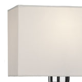 2 Light Wall Light with LED reading light Polished Chrome with Ivory Shade (0183MOD7150L)