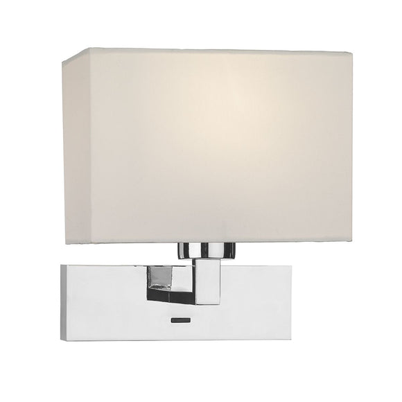 1 Light Wall Light 1polished Chrome with Ivory Shade (0183MOD7150)