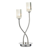 2 Light Table Lamp Satin Chrome (0183MOR4046)