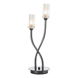 2 Light Table Lamp Black Chrome (0183MOR4067)