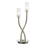 2 Light Table Lamp Antique Brass (0183MOR4075)