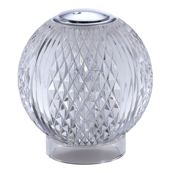 Glittering USB Chargeable LED Globe Table Lamp Chrome (1476DIAMT2000)