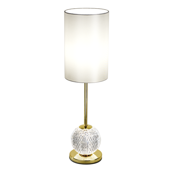 Glittering Table Lamp in Gold with Pearl Shade (1476DIAMT2000)