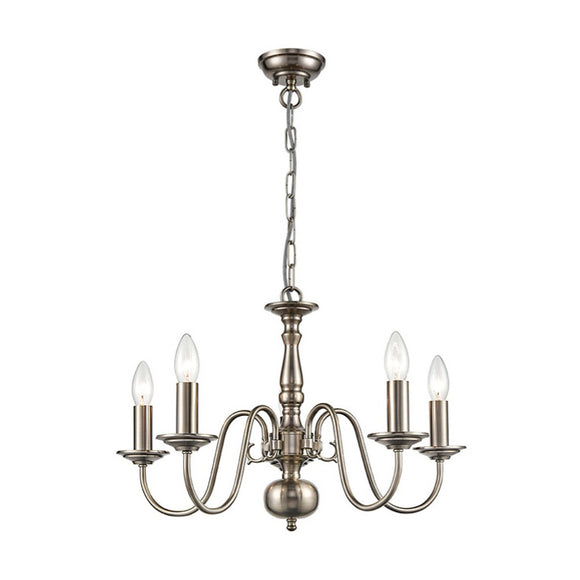 5 Light Chandelier in Pewter Finish (0194MOND24505)
