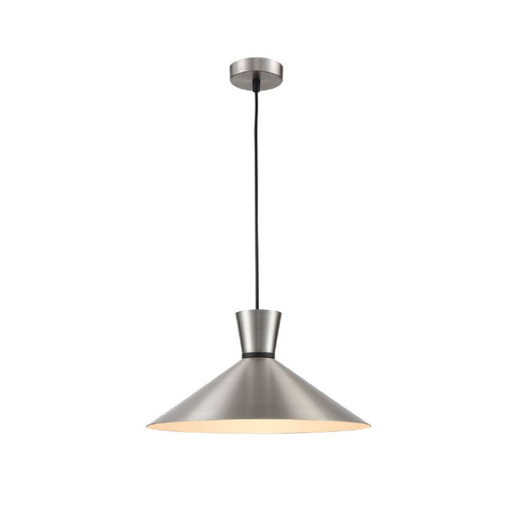 1 Light Large (400mm) Pendant - Satin Nickel with chrome accent  (0194HAPPCH211)