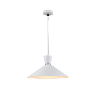 1 Light Large Pendant - Satin White with chrome accent  (0194HAPPCH213)