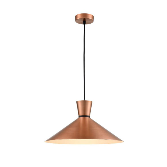 1 Light Large Pendant - Satin Copper with black accent  (0194HAPPCH217)