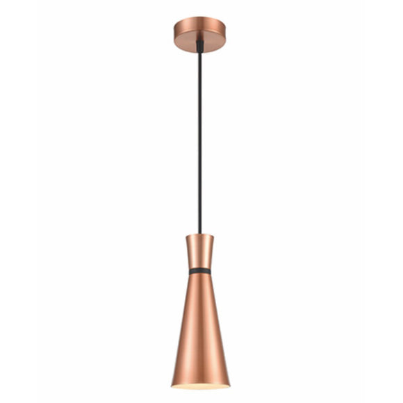 1 Small (100mm) Light pendant - Satin copper with black accent  (0194HAPPCH236)
