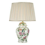 Porcelain Table Lamp comes with Taupe Faux Silk Shade (0183PEO4255)