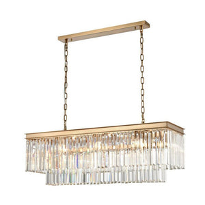 11 Light Bar in Brushed Brass and crystals 100cm length  (0194PER6511))