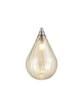 1 Light small pendant Satin Nickel with Amber glass  (0194PER1356)