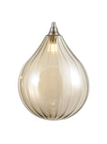 1 Light pendant Satin Nickel with Amber glass (0194PER244360)