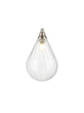 1 Light small pendant Satin Nickel with Clear glass  (0194PER1354)