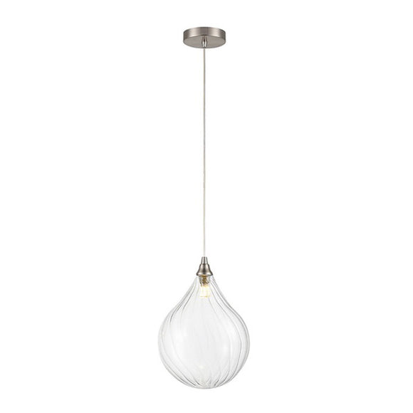 1 Light pendant Satin Nickel with Clear glass  (0194PER1358)