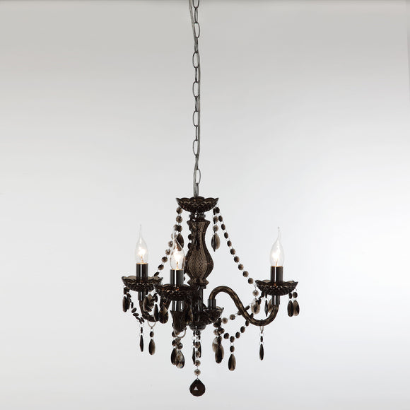 3 Light Chandelier in Chrome with Black Detail  (1542LUS11073002)