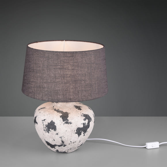 Ceramic Table Lamp comes with Grey Fabric Shade (Small) (1542BAYR5095)