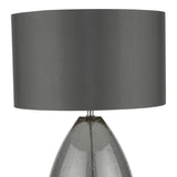Textured Table Lamp in Smoked Grey complete With Charcoal Grey Shade (0183RAI4239)