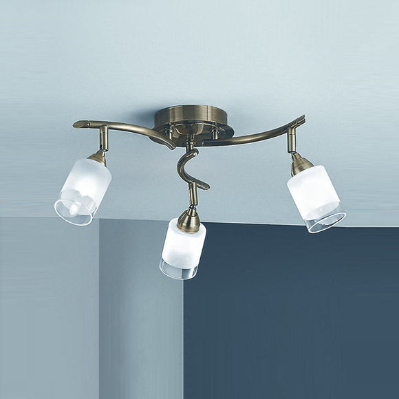 3 Light semi flush adjustable ceiling light - Bronze (0194CAMSPOT8773)