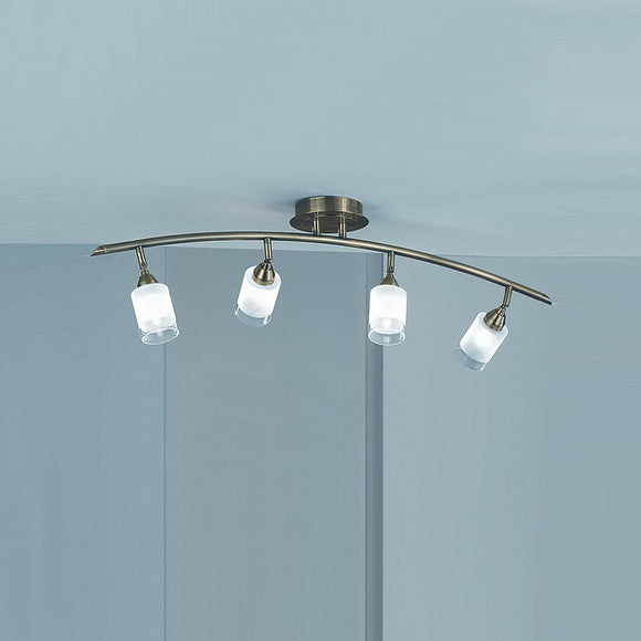 4 Light spotlight bar adjustable ceiling light - Bronze (0194CAMSPOT8774)